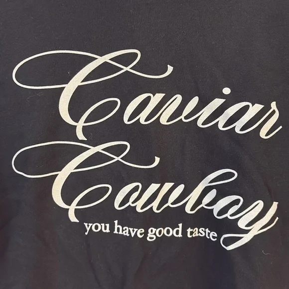BNWOT Caviar Cowboy Black Oversized T-shirt size S $60 USD - Picture 3 of 4